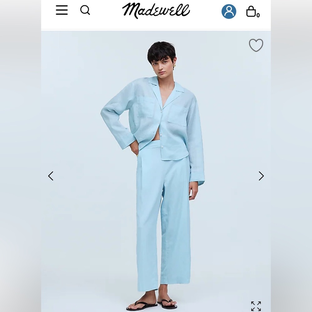 BNWT Madewell blue linen pants